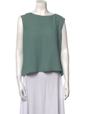 Asiatica Sleeveless Green Top Size L